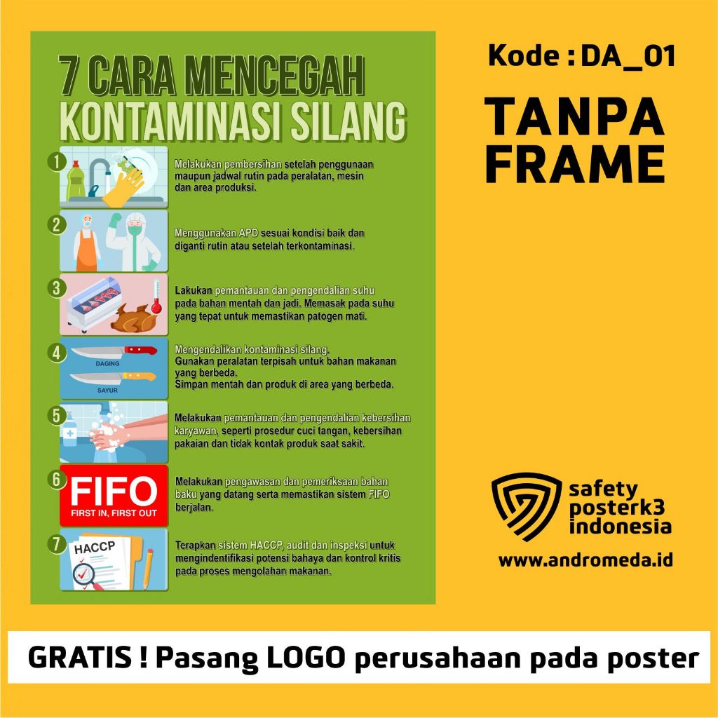 K3 Safety Poster: How to Prevent Cross Contamination in Food Warehouse ...