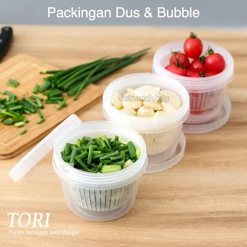 PUTIH Setrumah Tori Fruit Vegetable Storage Box Kitchen Refrigerator