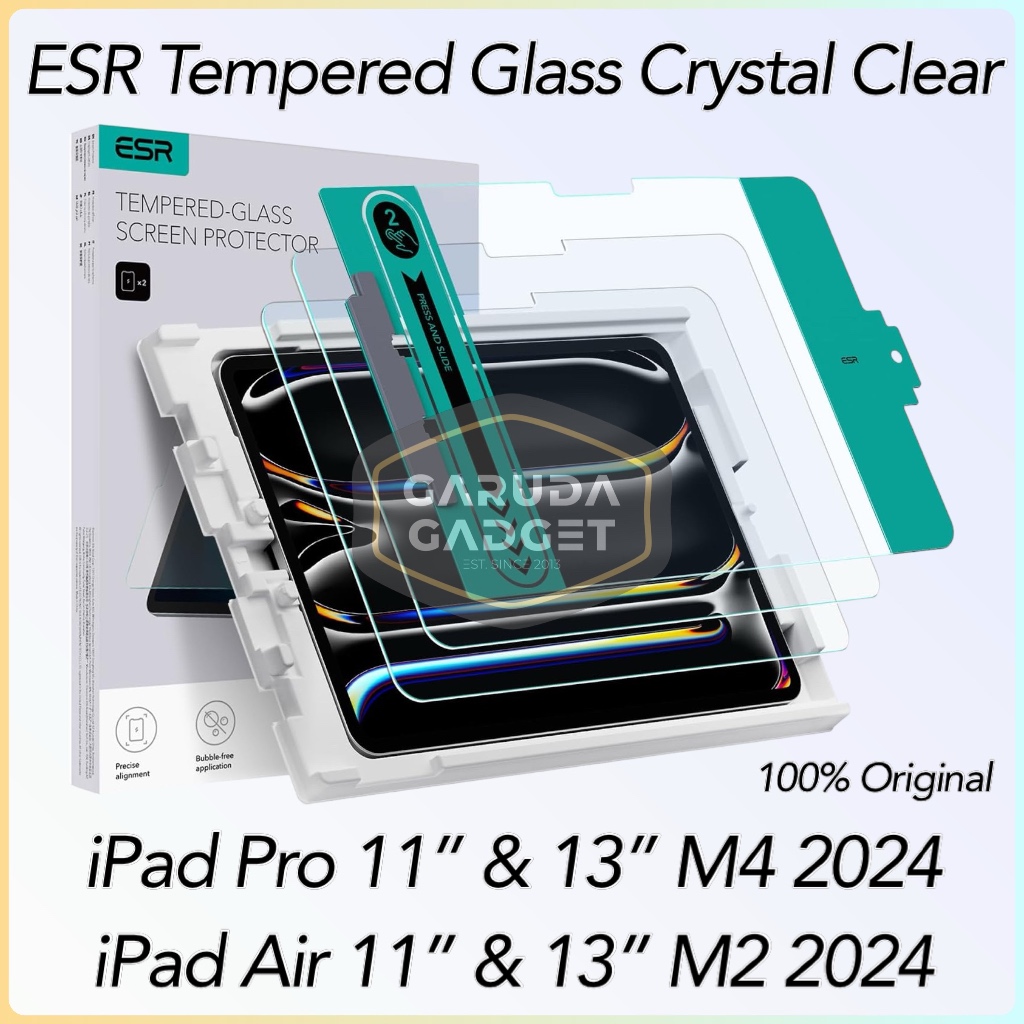 Tempered Glass iPad Pro / Air 11 13 inch M4 M2 2024 ESR Clear Screen