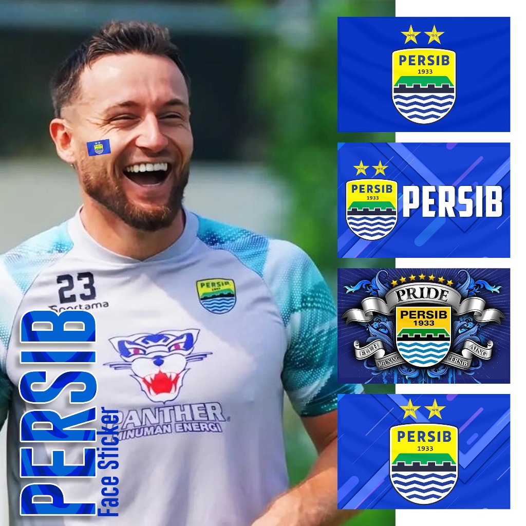 Persib Bandung Cheek Sticker/Ball Cheek Stucker/Liga 1 Club Cheek ...