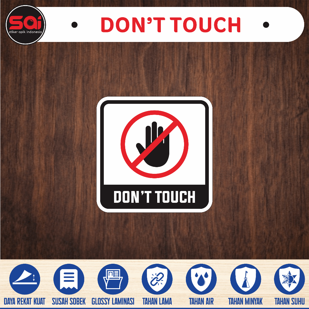 Don't TOUCH glossy laminated waterproof vinyl sticker | Shopee Philippines