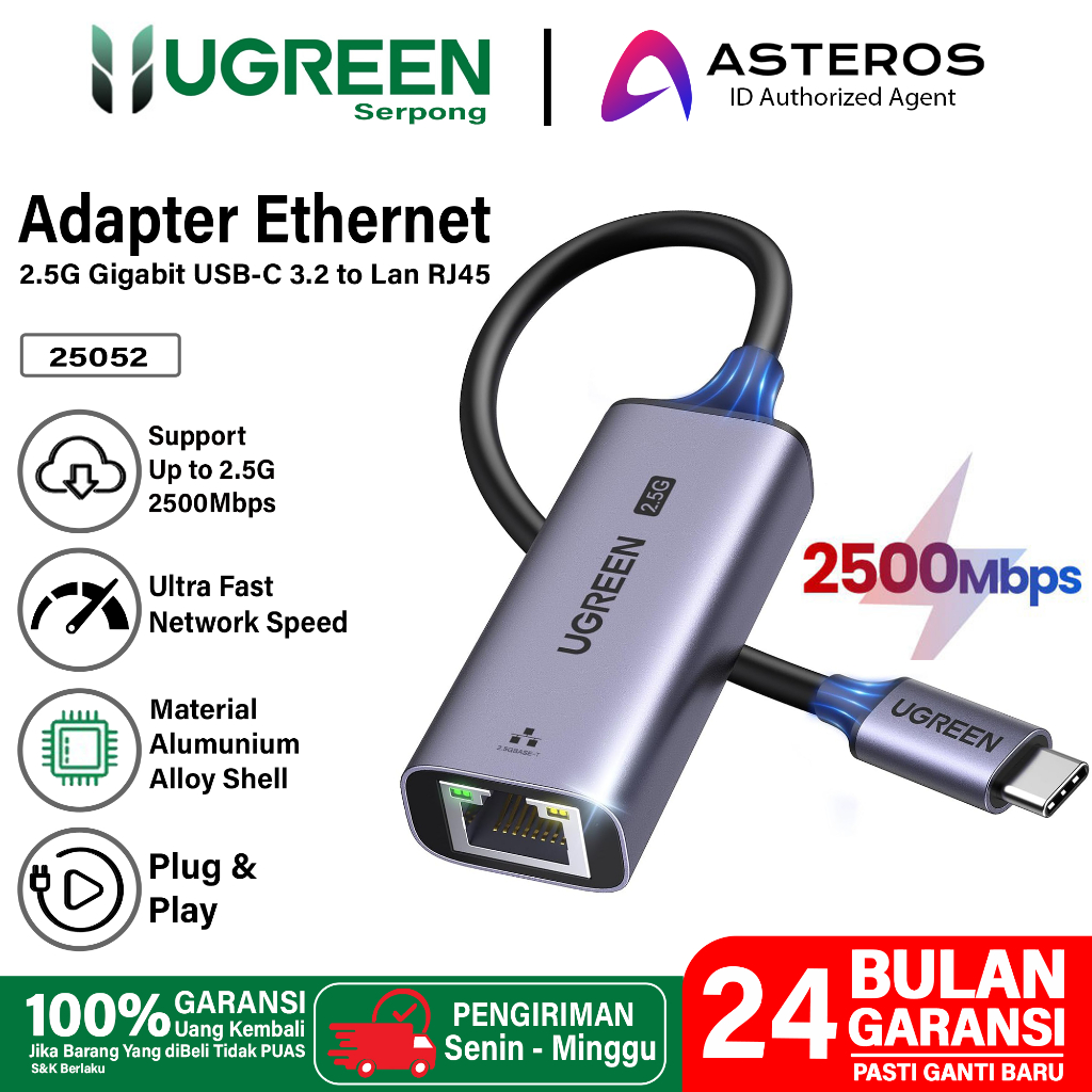 SUCESO 2.5G Adattatore Ethernet USB 3.0 Gigabit USB 3.0 a RJ45 2500/1000/100Mbps Adattatore di Rete LAN Ethernet Compatibile con Laptop, Windows 11/10/8/7/Vista/XP, Linux, MacOS, Dell XPS, Surface,ecc