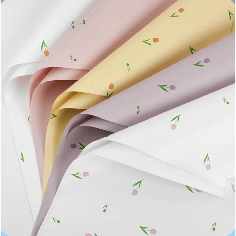 Flower Wrapping Tulip Cellophane Waterproof Flower Paper Bucket Retail ...