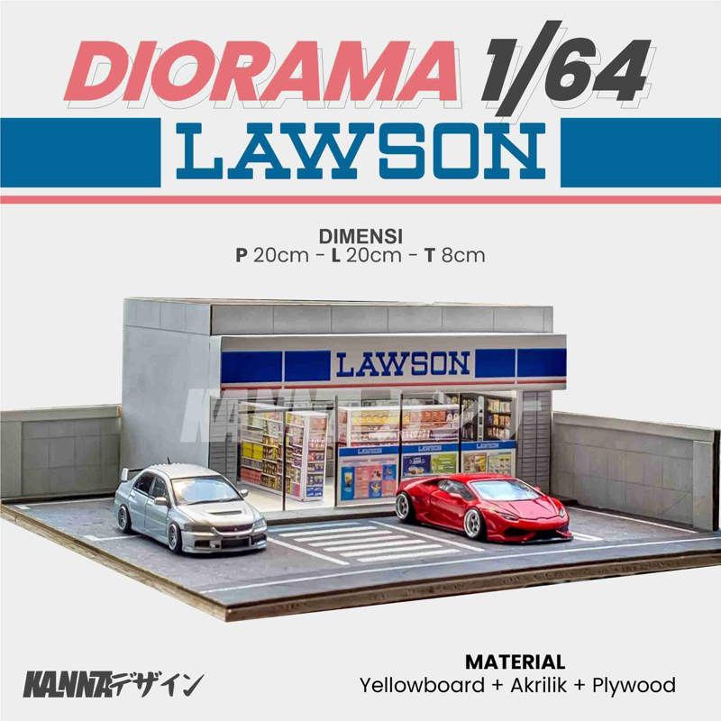 Hotwheels / miniscale 1:64 diecast Diorama with alawson shop theme ...