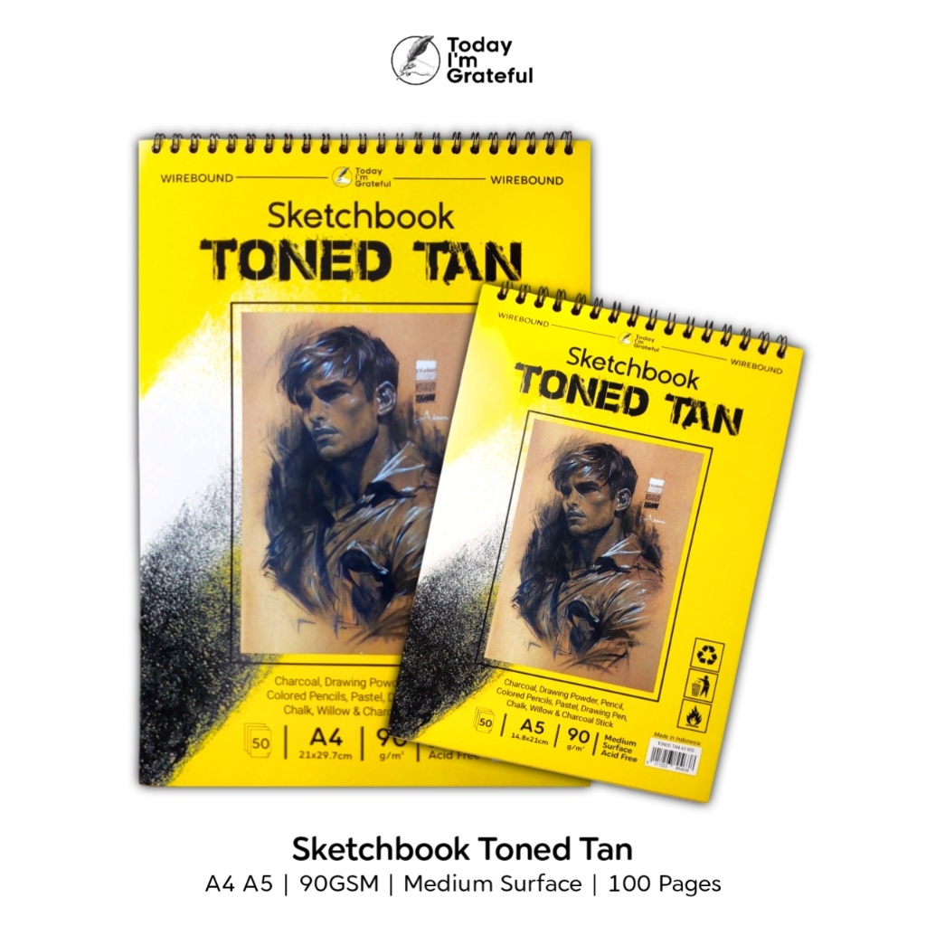 Sketchbook Toned Tan A4 A5 Grateful 100 Pages | Shopee Philippines