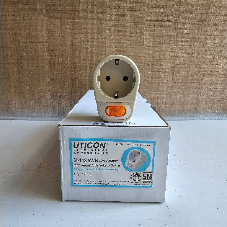 Uticon Grounded Switch Socket (ST-118SWN) | Shopee Philippines