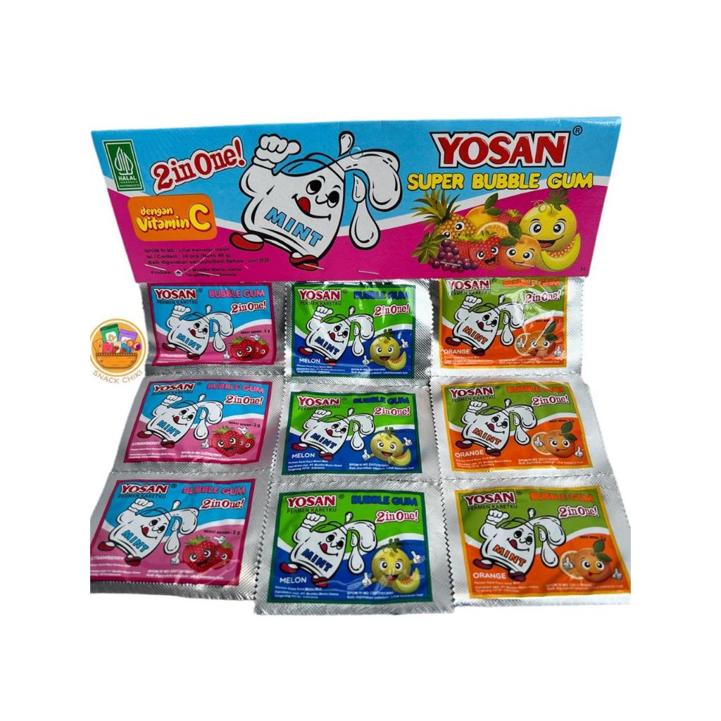 YOSAN Bublle 2in1 Chewing Gum 1 Pack contains 24 pcs | Shopee Philippines