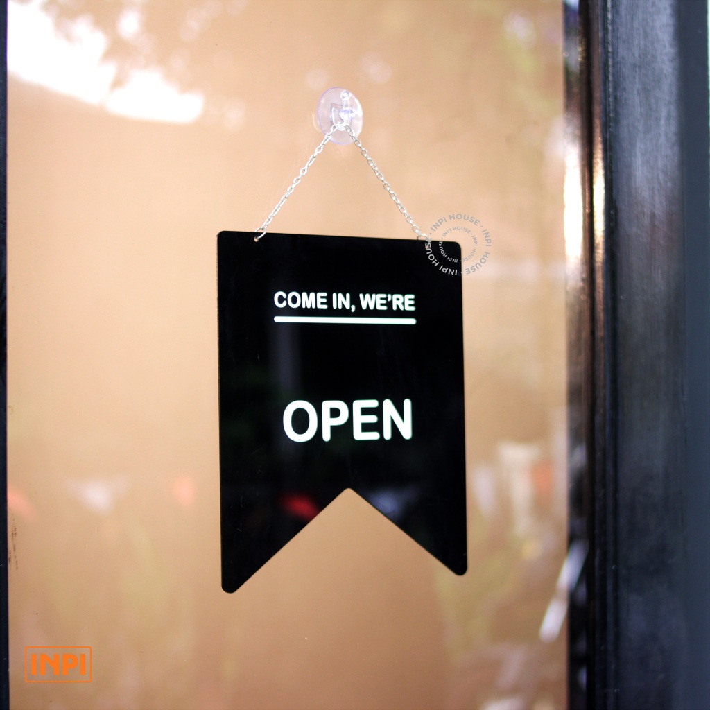 INPI - Acrylic Open Closed Flag Sign Board | Shopee Philippines
