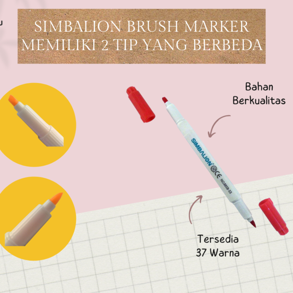 Simbalion Brush Marker individual Coloring Brush Pen - lettering ...