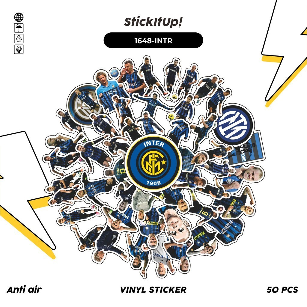 HP 100 Pcs FOOTBALL SERIES INTER MILAN Stickers Pack Cute Aesthetic ...