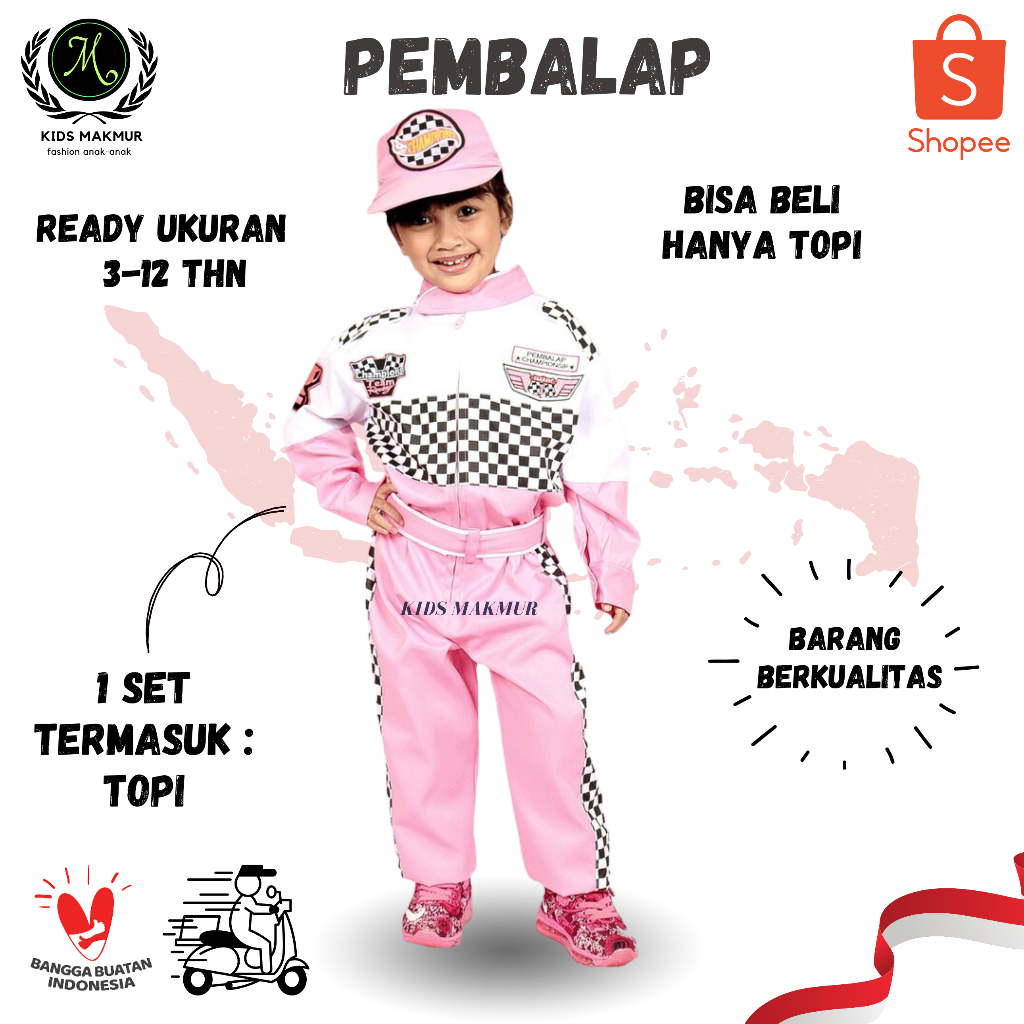 Girls Clothes Professional Costumes Little Racer Suits Kids Racing ...