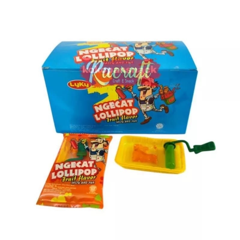 Fruit Flavor Paint Candy Candy Lollipop Cat Painting Candy