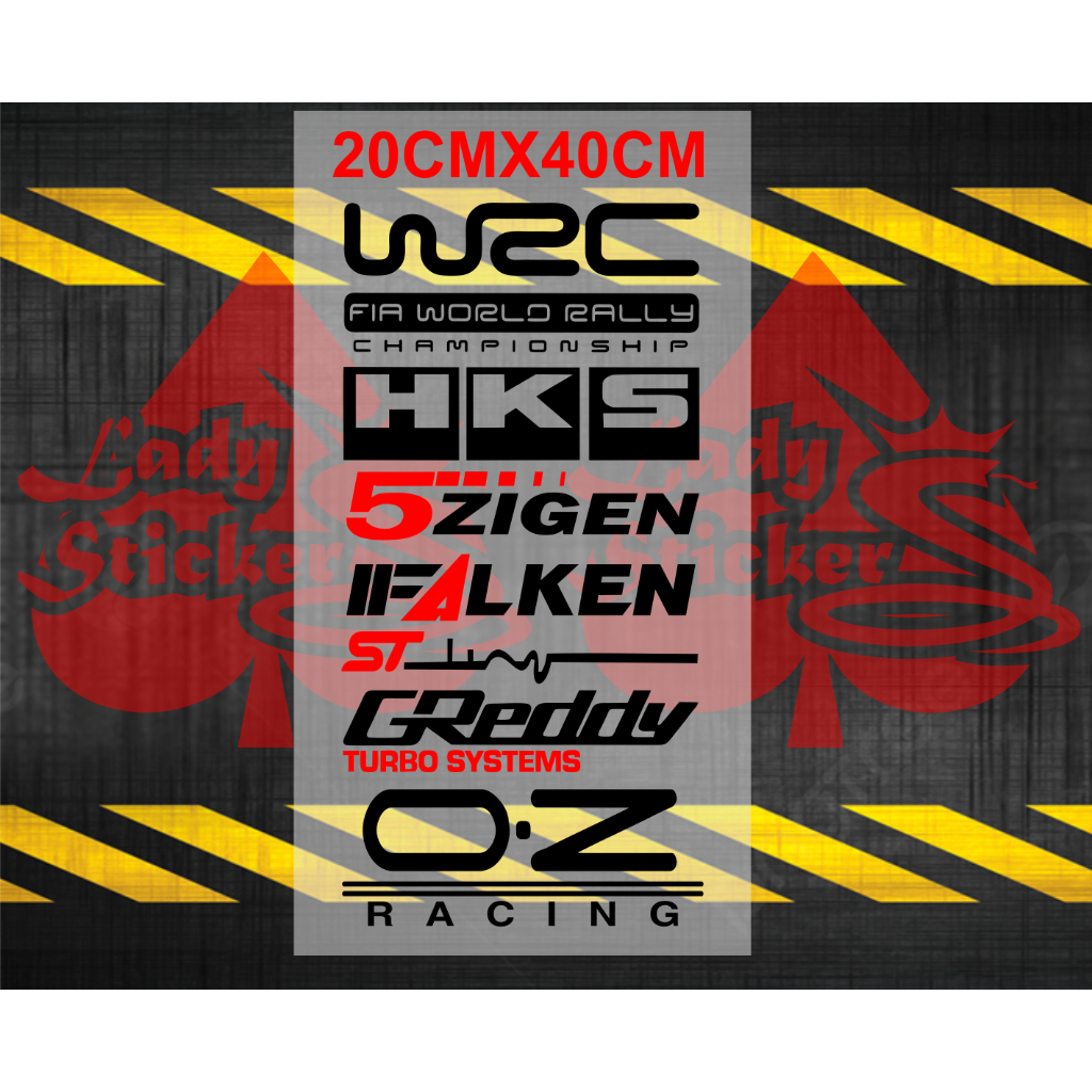 Sponsor advertising car sticker set wrc hks gredy oz racing universal ...