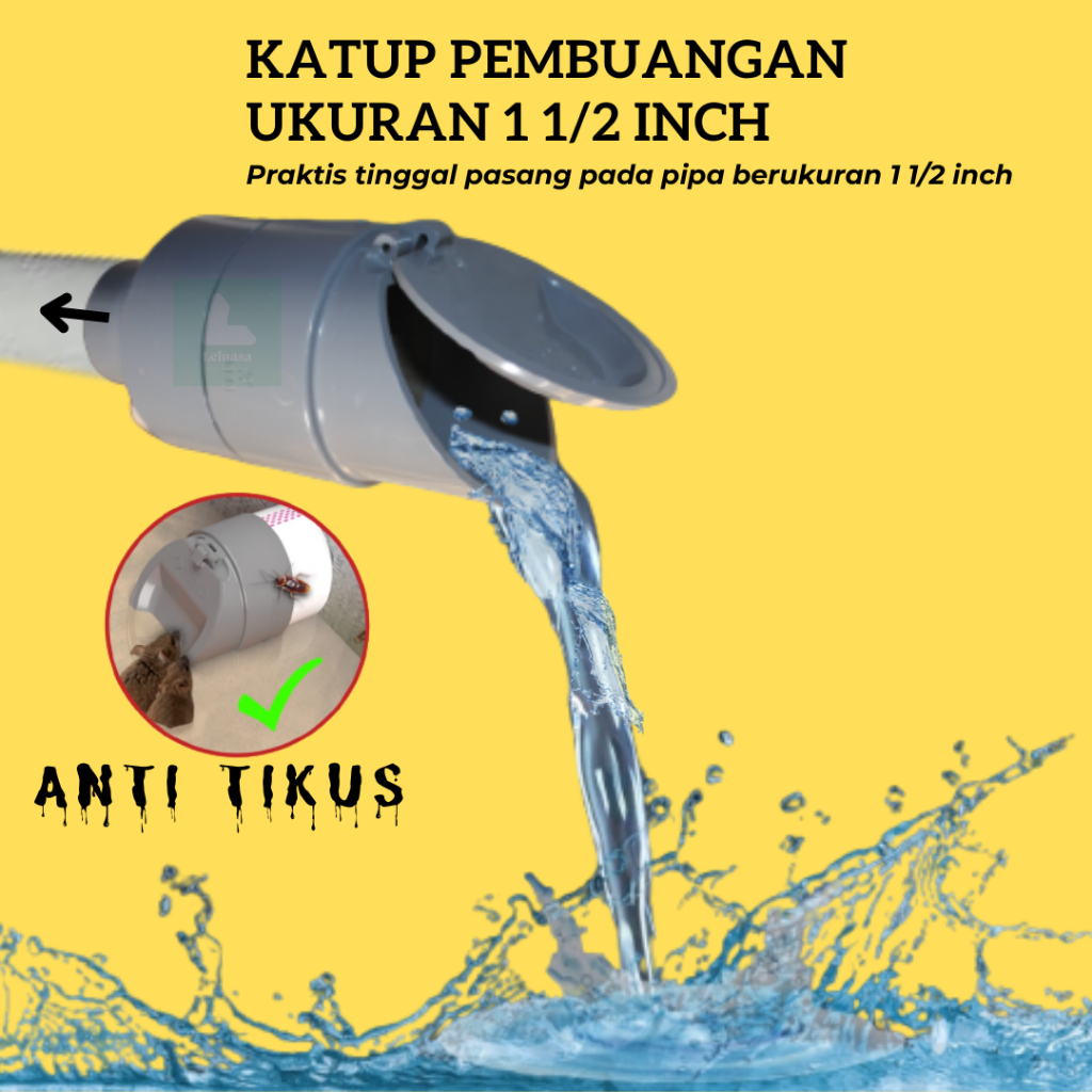 1 1/ 2 Inch Drain Valve Anti-Rat Insect Pest Flood Barrier Entrance ...