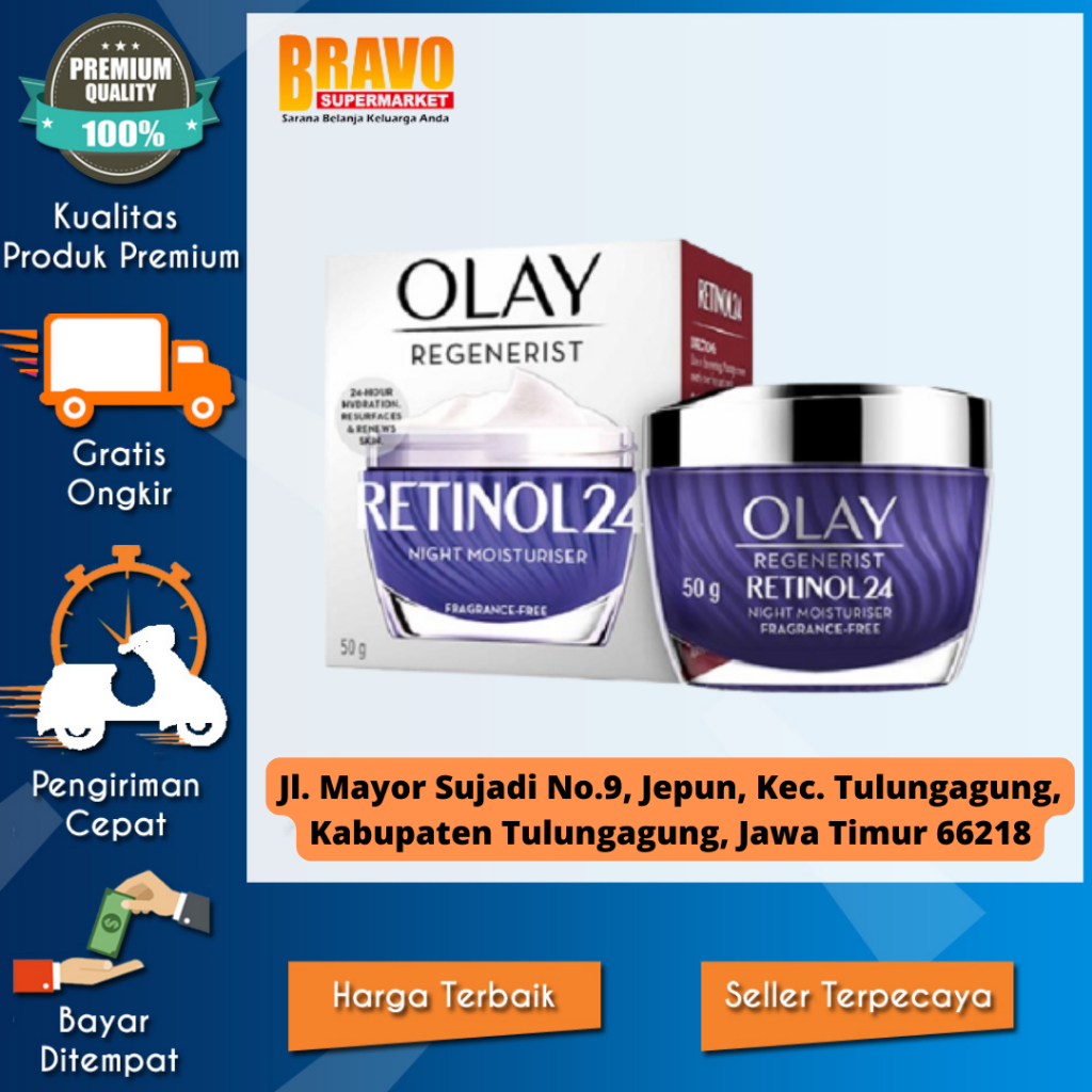 Bravo Supermarket Tulungagung Olay Moisturizing Cream Retinol 24