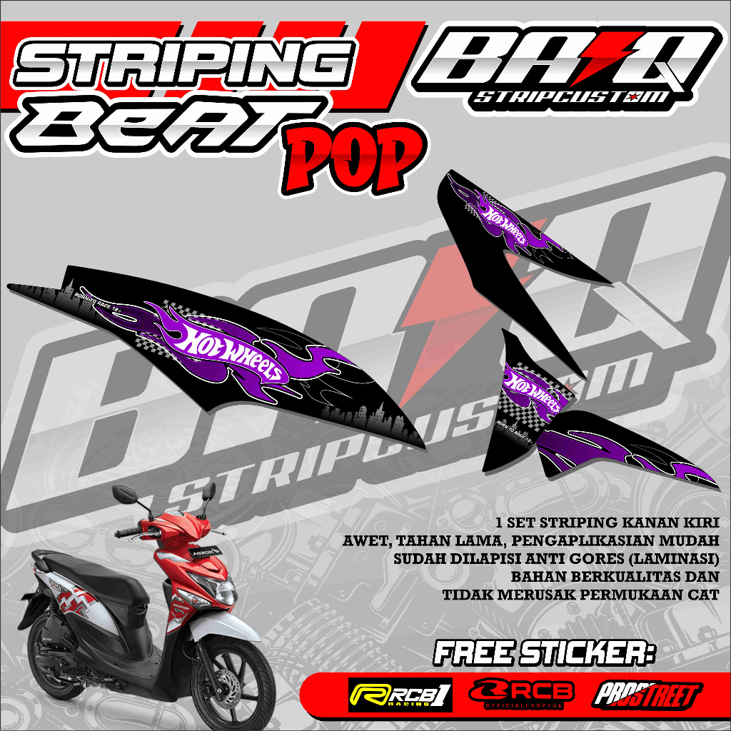 BEAT POP STRIPING STICKER - BEAT POP PREMIUM HOT WHEELS STRIPING 04 ...