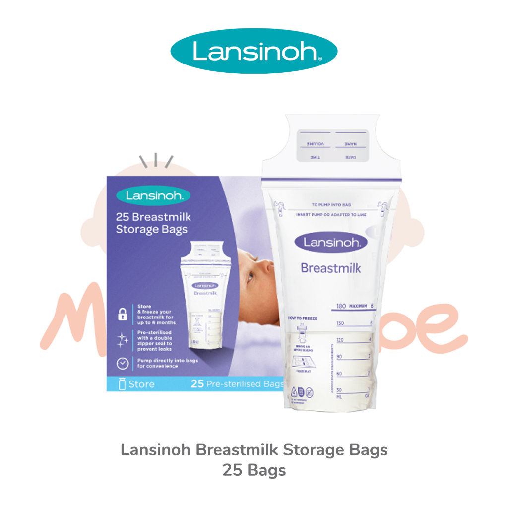 Lansinoh Breastmilk Storage Bags Breast Milk Bags 180ml 25pcs Shopee