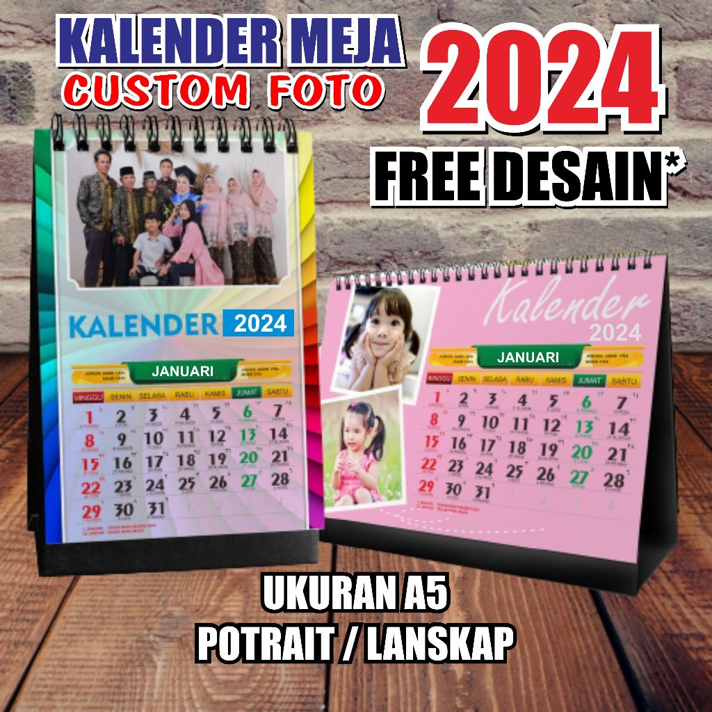 Sitting Calendar 2024 custom Photo Desk Calendar Shopee Philippines