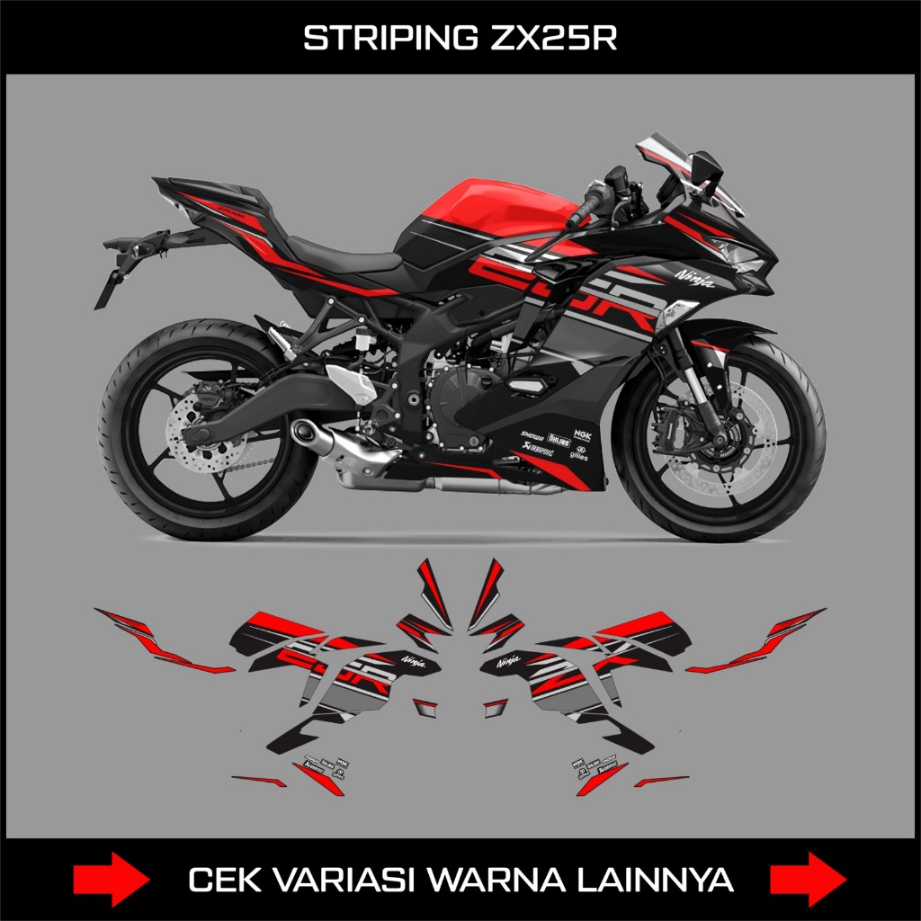 ZX 25R DECAL STICKER / KAWASAKI NINJA ZX25R STRIPING STICKER GRAFIST ...
