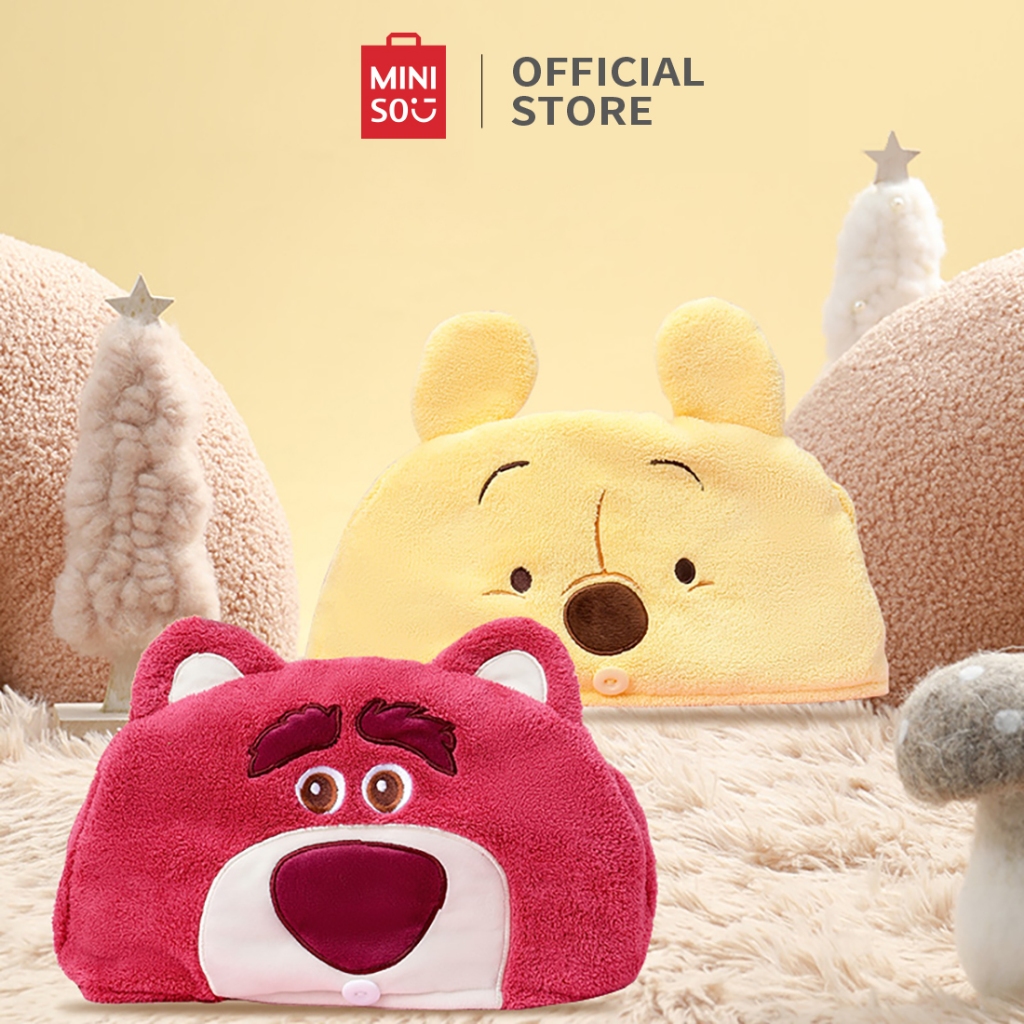 Miniso X Disney Hair Dryer Towel Disney Lotso Quick Dry Hair Drying Cap