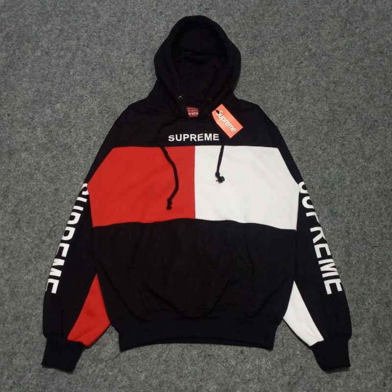 MERAH HITAM PUTIH Hoodie SUPREME Black Red White | Shopee Philippines