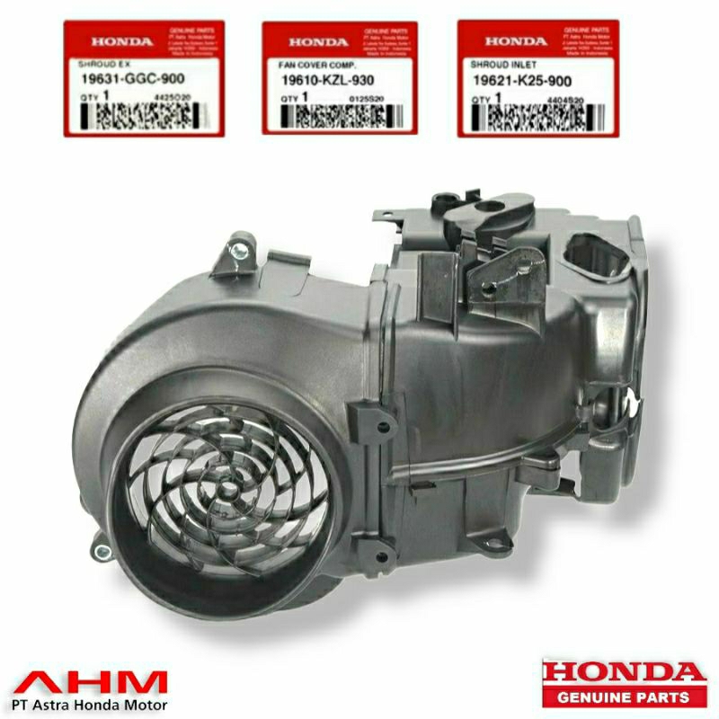 MESIN Upper Lower Engine Lid Cover + Fan Set Beat fi Vario fi Scopy fi ...