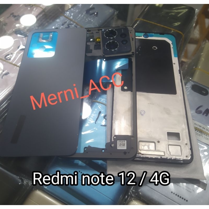 Cessing kesing hausing fullset frame Lcd Xiaomi Redmi note 12 / 4G ...