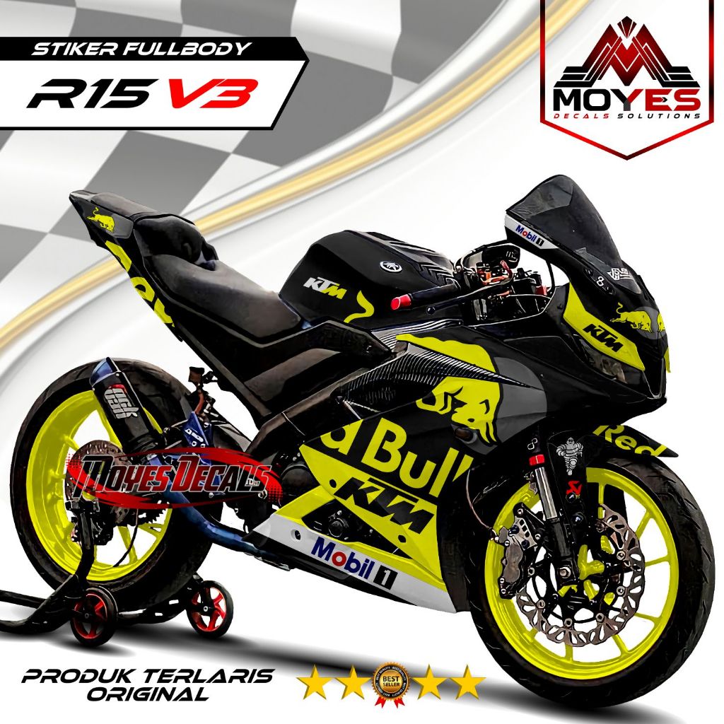 Redbull R15 V3 Fullbody Decal Yamaha R15 V3 Fullbody Sticker R15 V3 ...