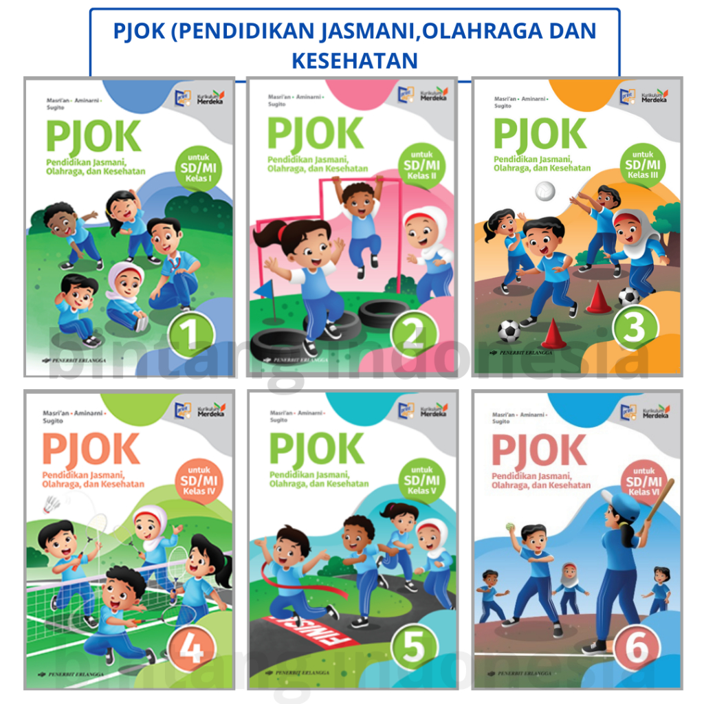 Erlangga - PJOK Textbooks For 1, 2, 3, 4, 5 & 6th Grades/MI Erlangga ...