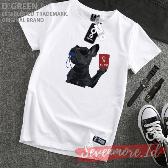PUTIH KATUN D`GREEN Original White Tshirt Men Women ANIMALS REFEREE ...