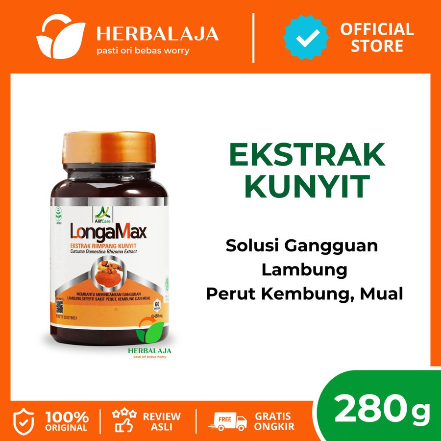 Longamax Capsules Premium Turmeric Extract Capsules Herbal Stomach Acid