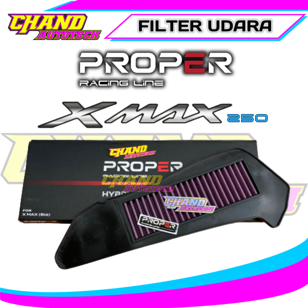 Air filter Xmax 250 air filter Proper Racing LIne Xmax 250 Hybride filter Proper Hybrid Xmax 250