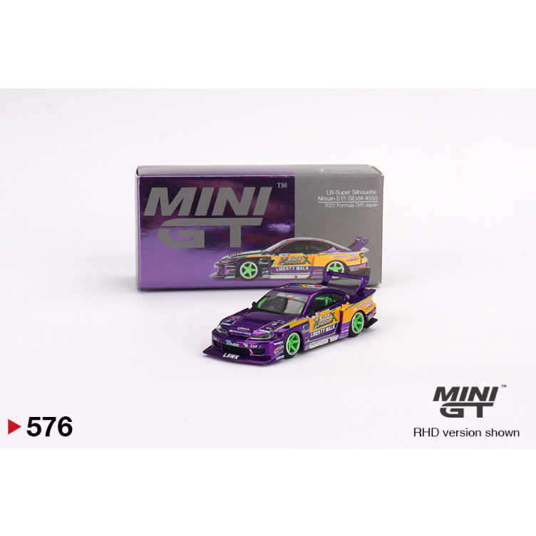 Mini GT 576 LB SUPER SILHOUETTE S15 SILVIA FORMULA DRIFT JAPAN 2022 555 ...