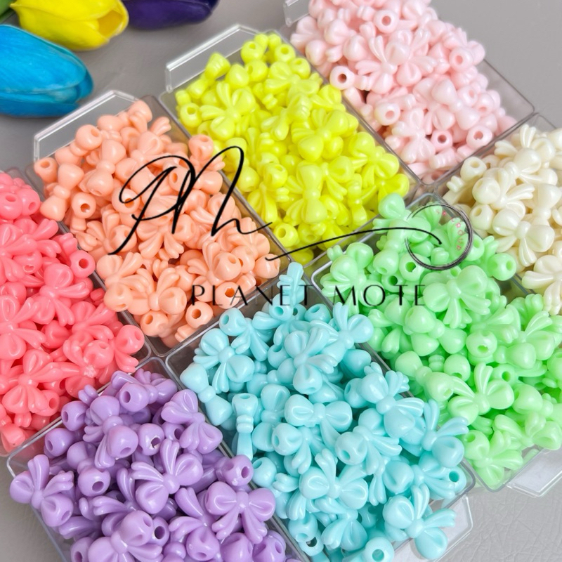 Pastel Korean Ribbon Mote Beads (15gr) | Shopee Philippines