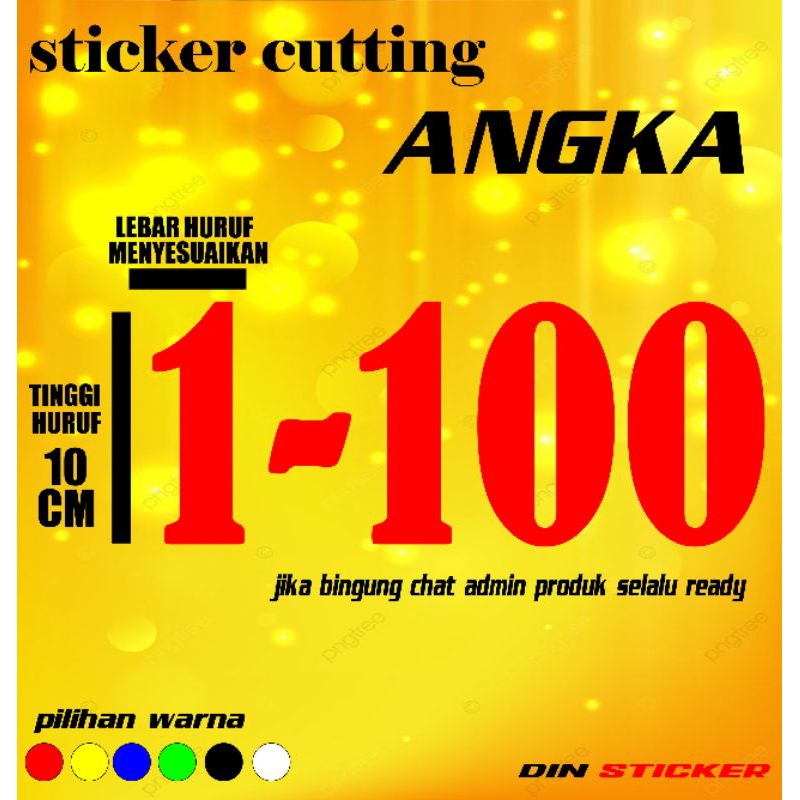 Number Cutting stickers/Number Cutting Stickers measuring 10cm | Shopee ...