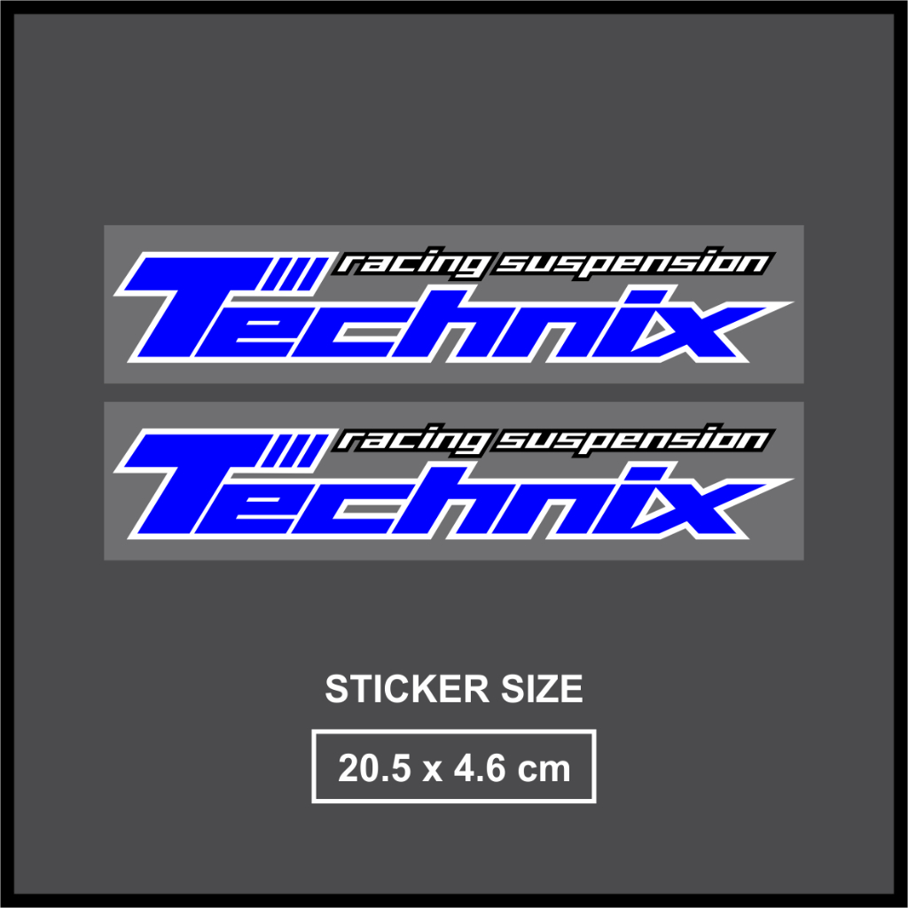 USD Technix Racing Suspension TGR Shock Sticker Sticker for Motorcycle ...