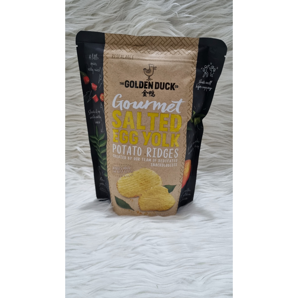 Snack Golden Duck Gourmet Salted Egg Yolk Potato Ridges Irvins Crispy ...