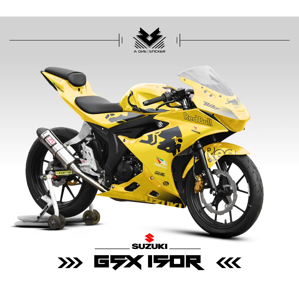  Striping SUZUKI GSX R150 SEMIFULL MOTIF 4 / STICKER / STOCK DECAL Illustration 
