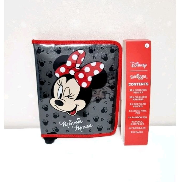 (ORIGINAL) Smiggle Minnie Mouse Zip It Stationery Gift Pack Smiggle ...