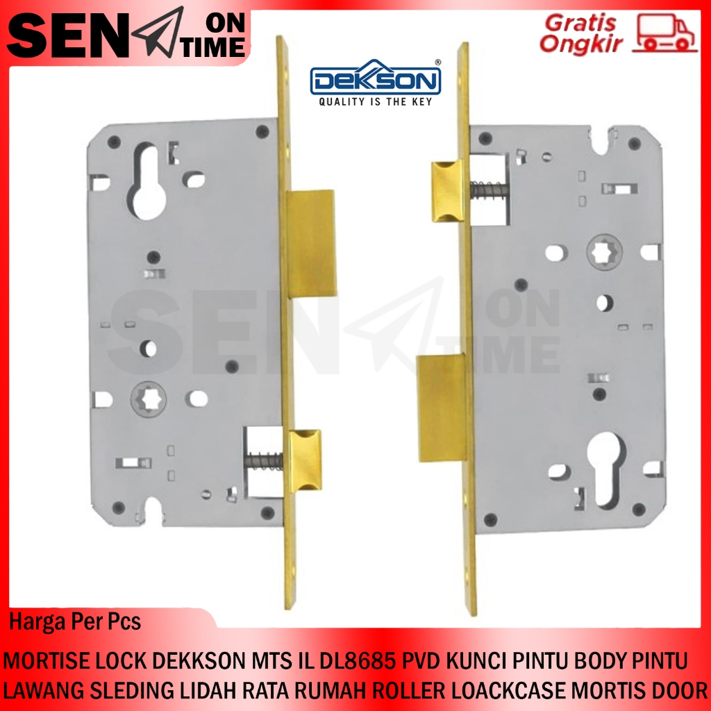 MORTISE LOCK DEKKSON MTS IL DL8685 PVD DOOR LOCK BODY SLIDING FLAT ...