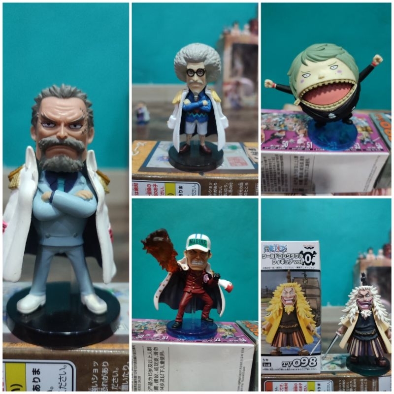 Action Figure Wcf One Piece Garp Marine Sseeru Marine Akainu Battle