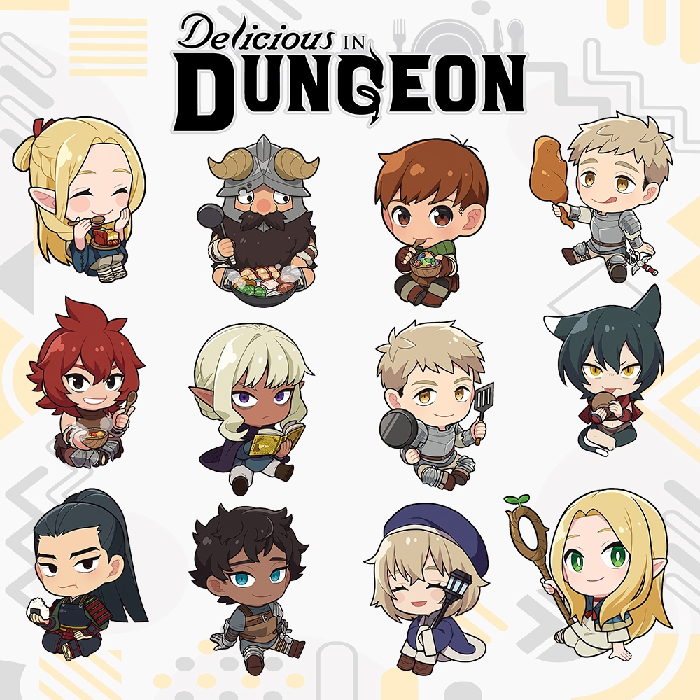 GANTUNGAN Dungeon Meshi Keychain - Delicious in Dungeon Anime Keychain ...