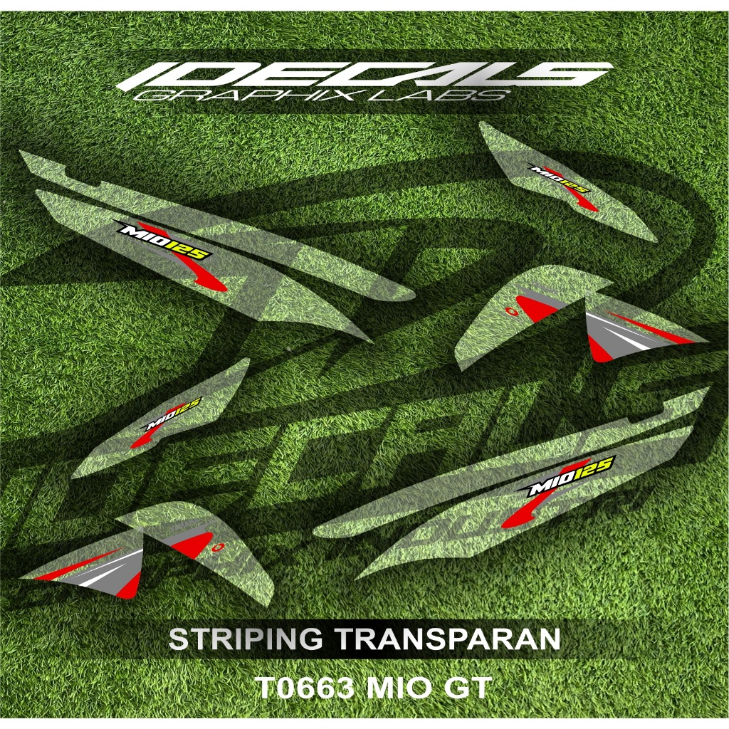 T0663 sticker striping Transparent Motorcycle mio gt list Variations ...