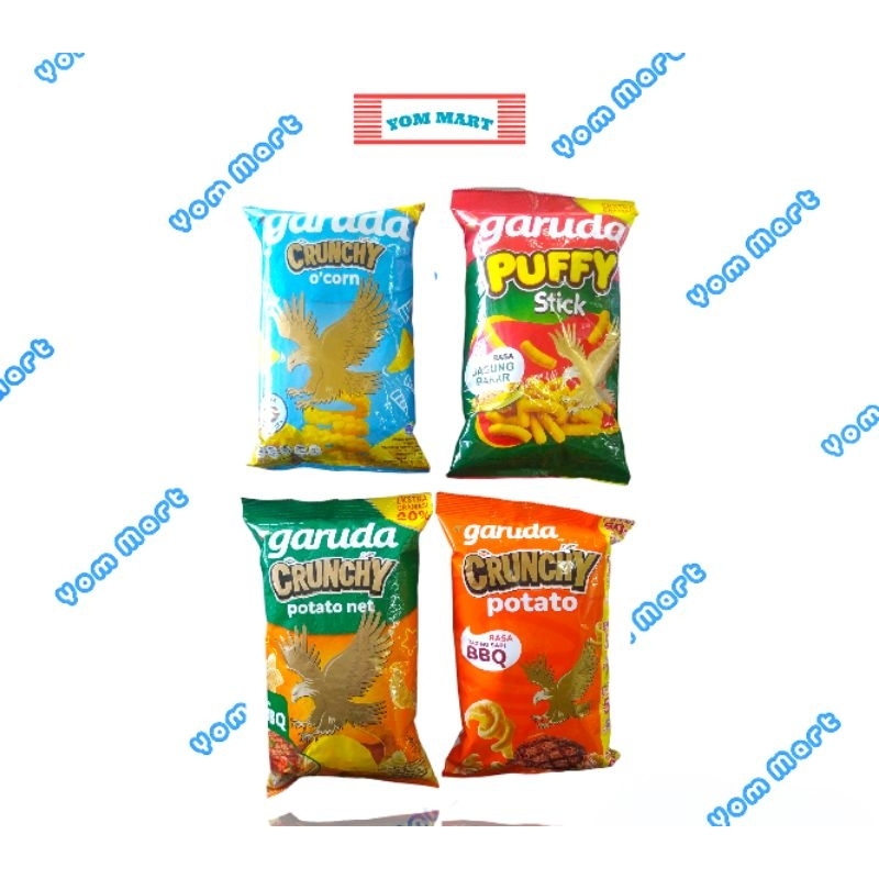 GARUDA CRUNCHY POTATO BBQ, POTATO NET, OCORN, PUFFY STICK ROASTED CORN ...