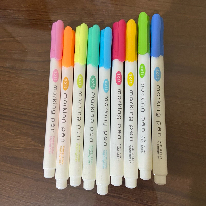 Daiso japan highlighter/stabilo pastel color, ash color (new) Shopee