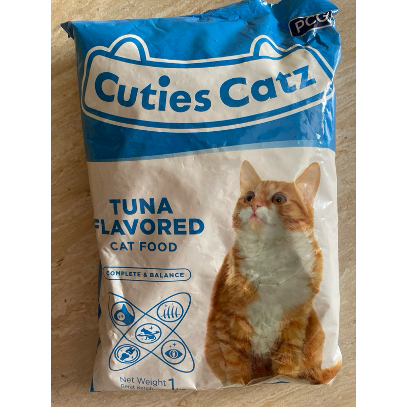 Cuties Catz Cat Food tuna flavor Packaging 1kg | Shopee Philippines