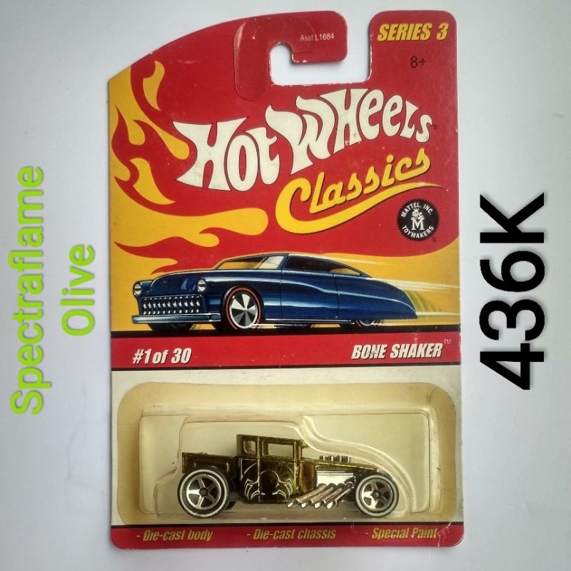 Hot Wheels Classic Series 3 Bone Shaker Spectraflame Olive color ...