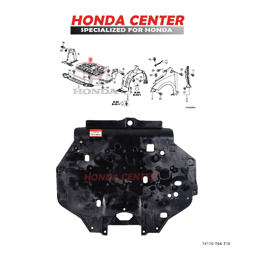 MESIN Cover Under Plastic Splash Engine Lower Deck Protector City ...