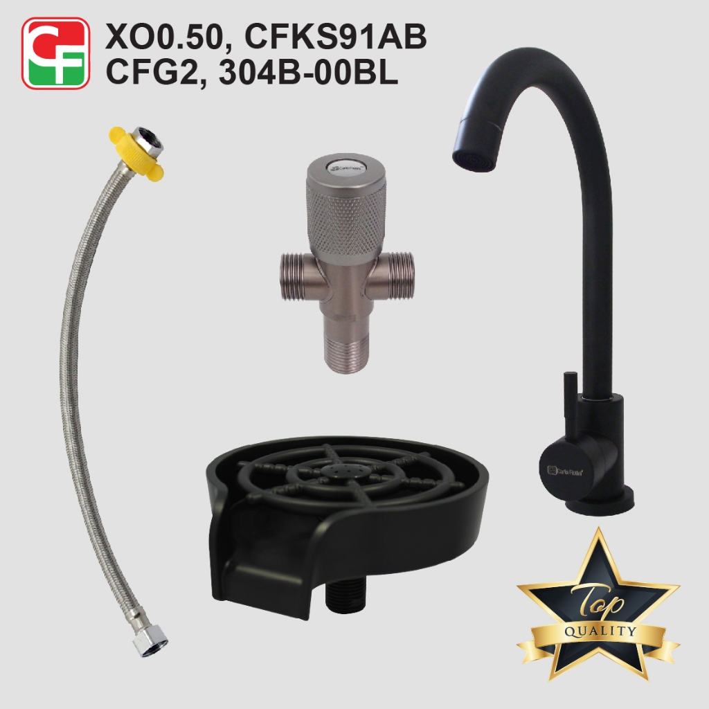 Complete Sink Faucet Package with Stop Faucet and Hose Fio Carlo ...