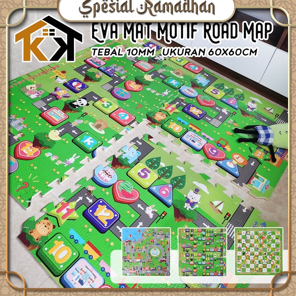 Trending KK Puzzle Mat Children's Play Mat Eva Mat Street Map Picture ...